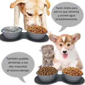 Comederos plegables para perros y mascotas